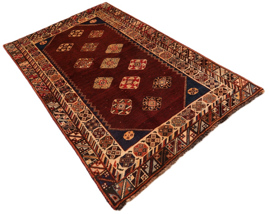 Handgeknüpfter Qashqai Perserteppich 200 × 122 cm