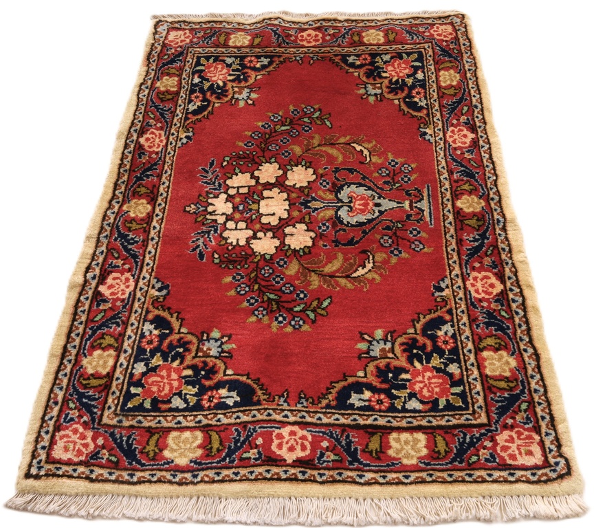 Hamadan Perserteppich 106 × 79 cm aus Wolle, handgeknüpft