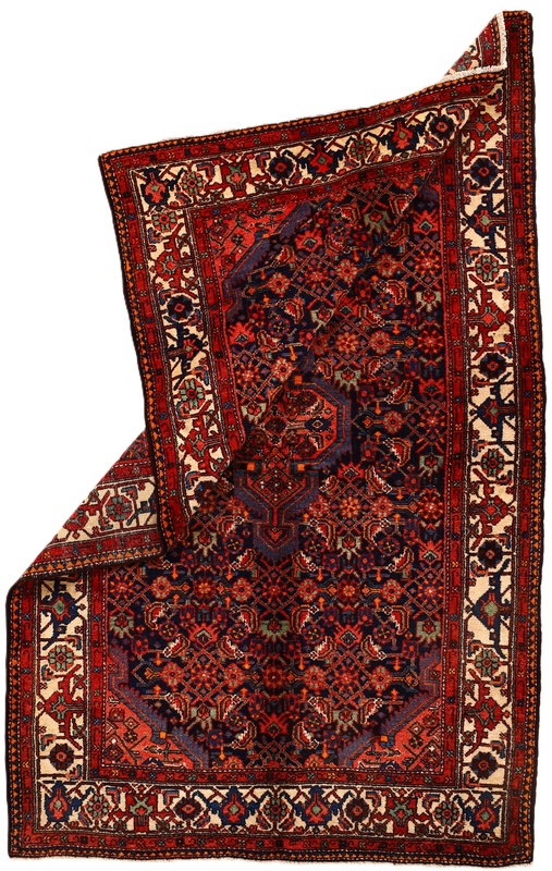 Hamadan Perserteppich 220 × 135 cm aus Wolle, handgeknüpft