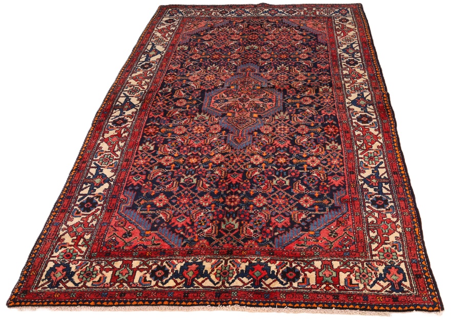 Hamadan Perserteppich 220 × 135 cm aus Wolle, handgeknüpft