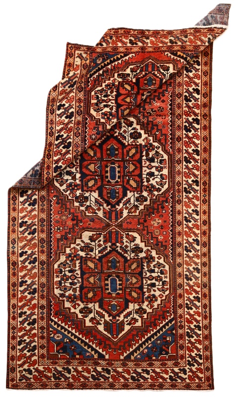 Handgeknüpfter Hamadan Perserteppich, 311 × 157 cm, Wolle