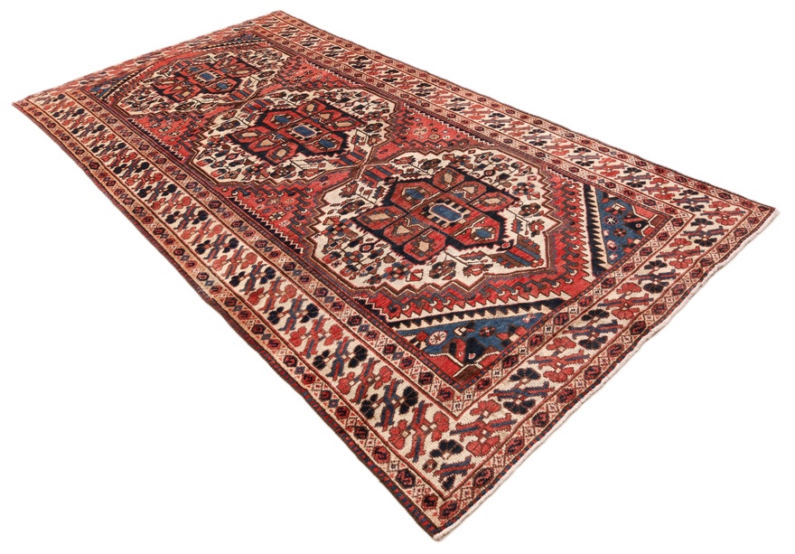 Handgeknüpfter Hamadan Perserteppich, 311 × 157 cm, Wolle