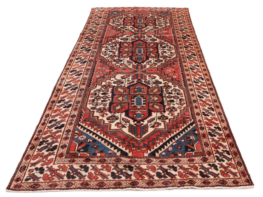Handgeknüpfter Hamadan Perserteppich, 311 × 157 cm, Wolle