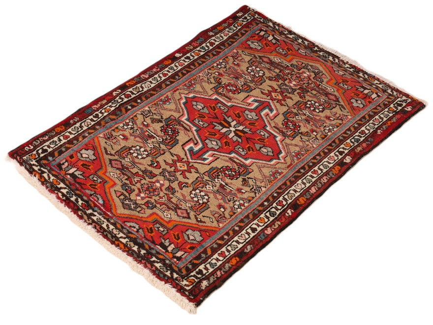 Handgeknüpfter Hamadan Perserteppich 95 × 63 cm