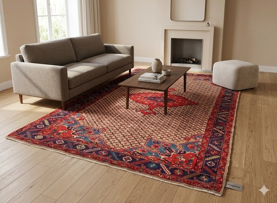 Perserteppich aus Iran, 350 × 160 cm