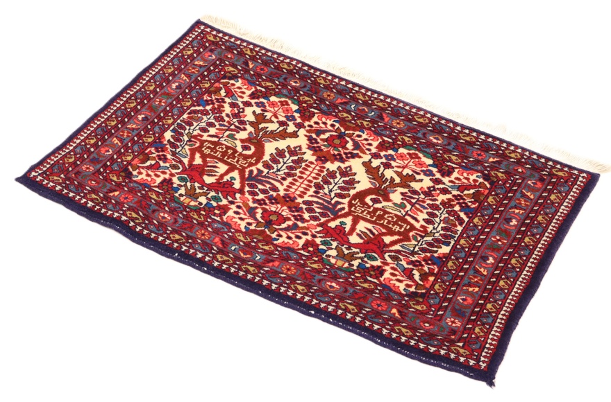 Handgeknüpfter Perserteppich, 97 × 57 cm, Wolle