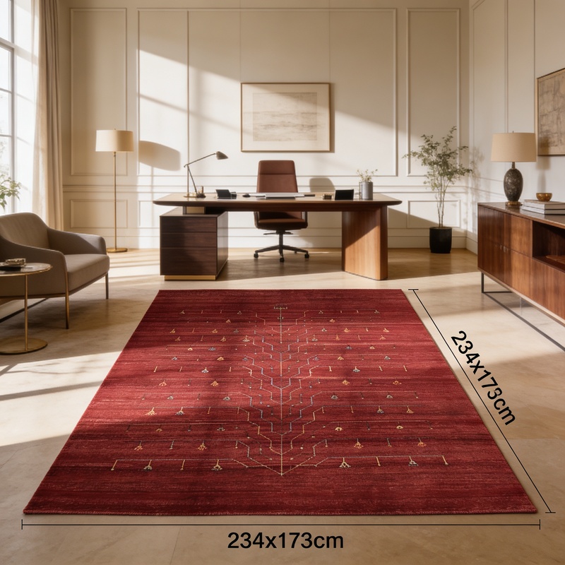 orientteppich-234-x-173-cm-wolle-bambusseide-handgeknupft Handgeknüpfter Orientteppich, 234 × 173 cm, Wolle