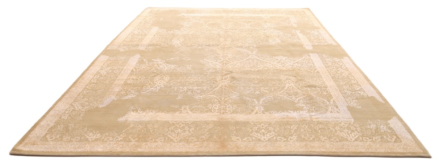 orientteppich-413-x-308-cm-wolle-handgeknupft-rot-orange-1 Handgeknüpfter Orientteppich 413 × 308 cm