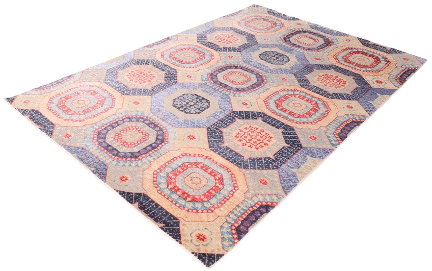orientteppich-298-x-200-cm-wolle-handgeknupft-rot-orange-1 Handgeknüpfter Orientteppich 298 × 200 cm