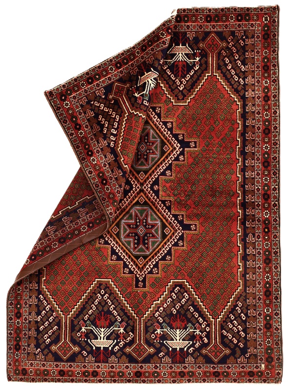 Handgeknüpfter Afshar Perserteppich, 202 × 147 cm, Wolle