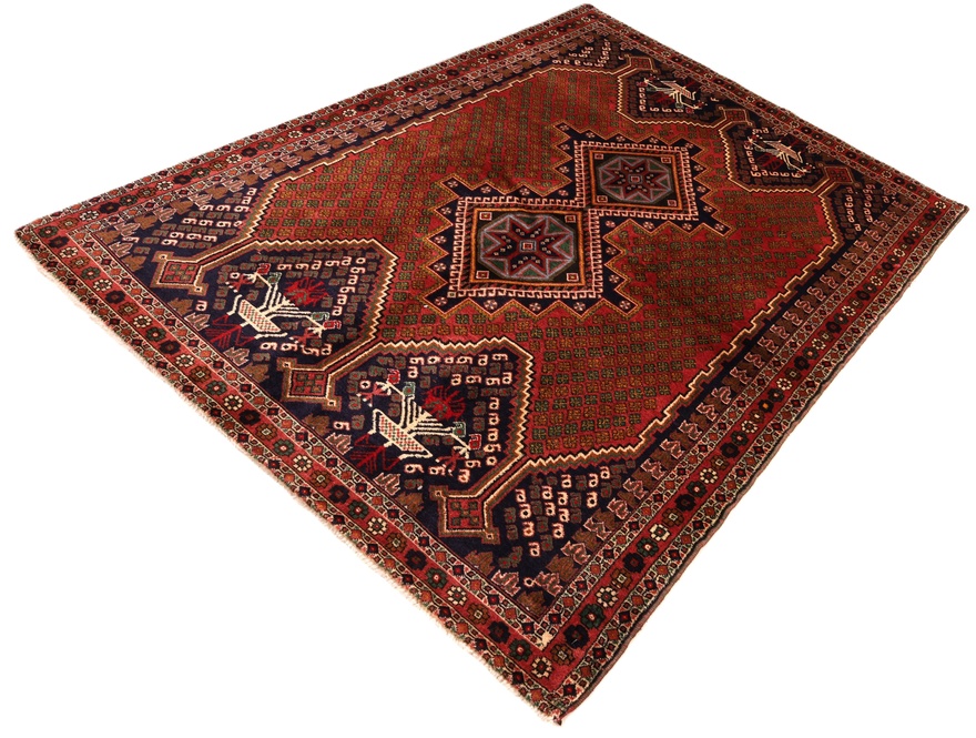 Handgeknüpfter Afshar Perserteppich, 202 × 147 cm, Wolle