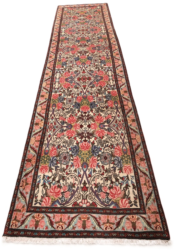 Bijar Perserteppich aus Iran, 380 × 90 cm