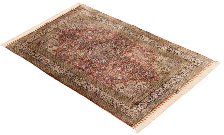 Handgeknüpfter Teppich, 150 × 93 cm, Seide