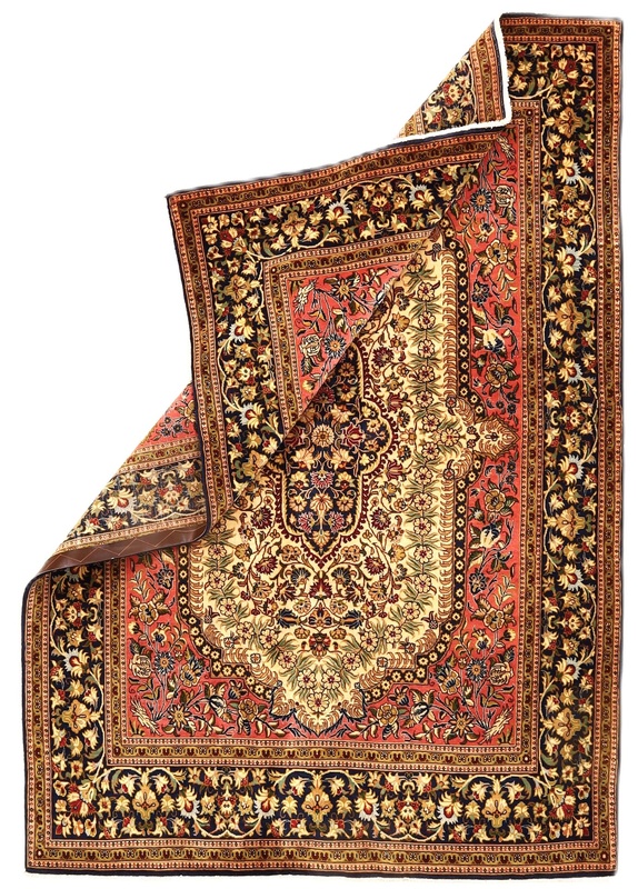 Ghom Perserteppich aus Iran, 200 × 140 cm