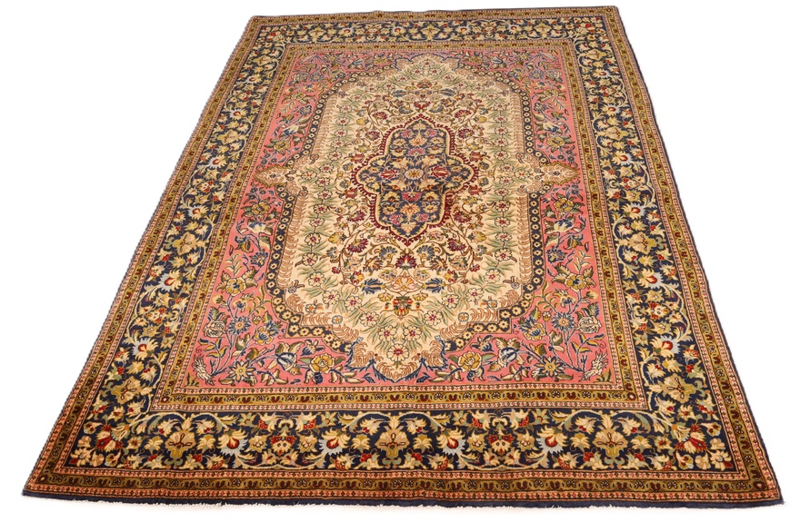 Ghom Perserteppich aus Iran, 200 × 140 cm