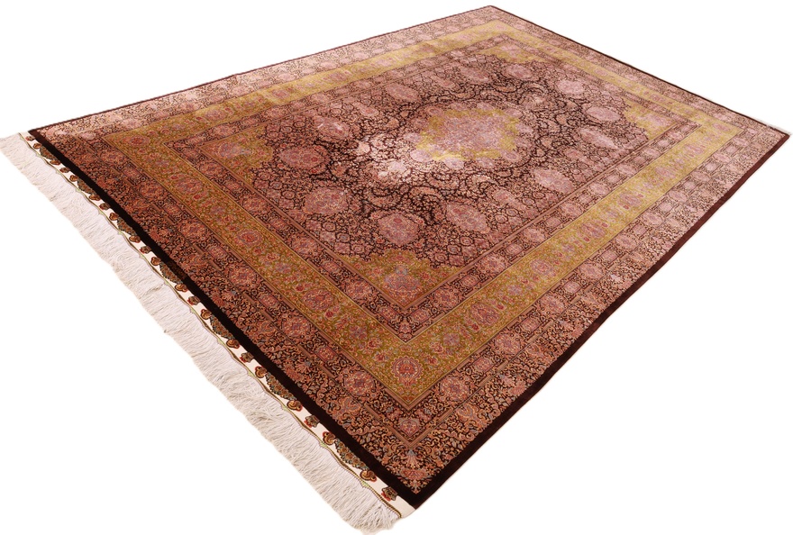 Handgeknüpfter Ghom Perserteppich 300 × 207 cm
