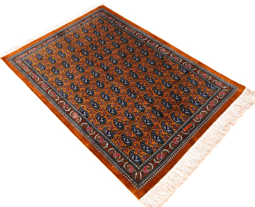 Ghom Perserteppich aus Iran, 117 × 80 cm