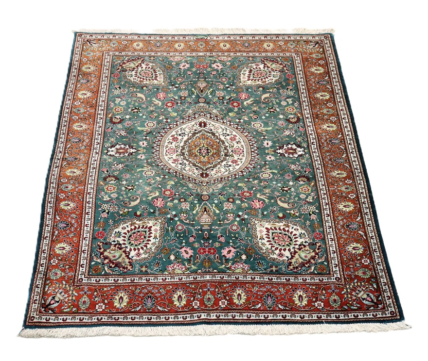 Handgeknüpfter Ghom Perserteppich 151 × 102 cm