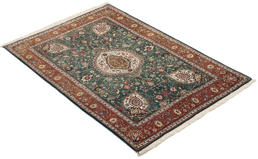 Handgeknüpfter Ghom Perserteppich 151 × 102 cm