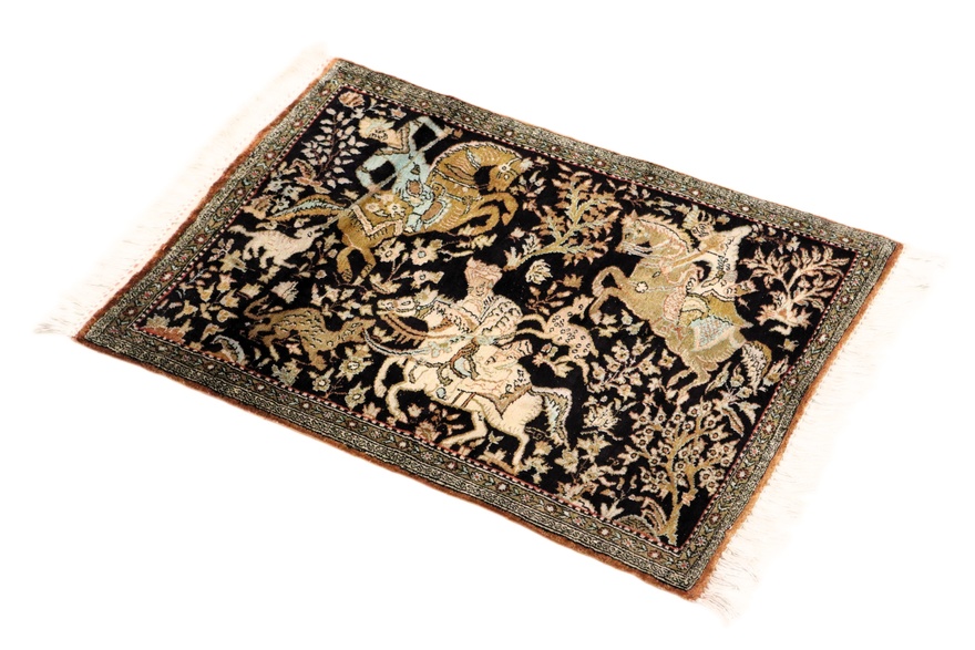 perserteppich-72-x-56-cm-seide-handgeknupft-multifarbe Handgeknüpfter Ghom Perserteppich 72 × 56 cm