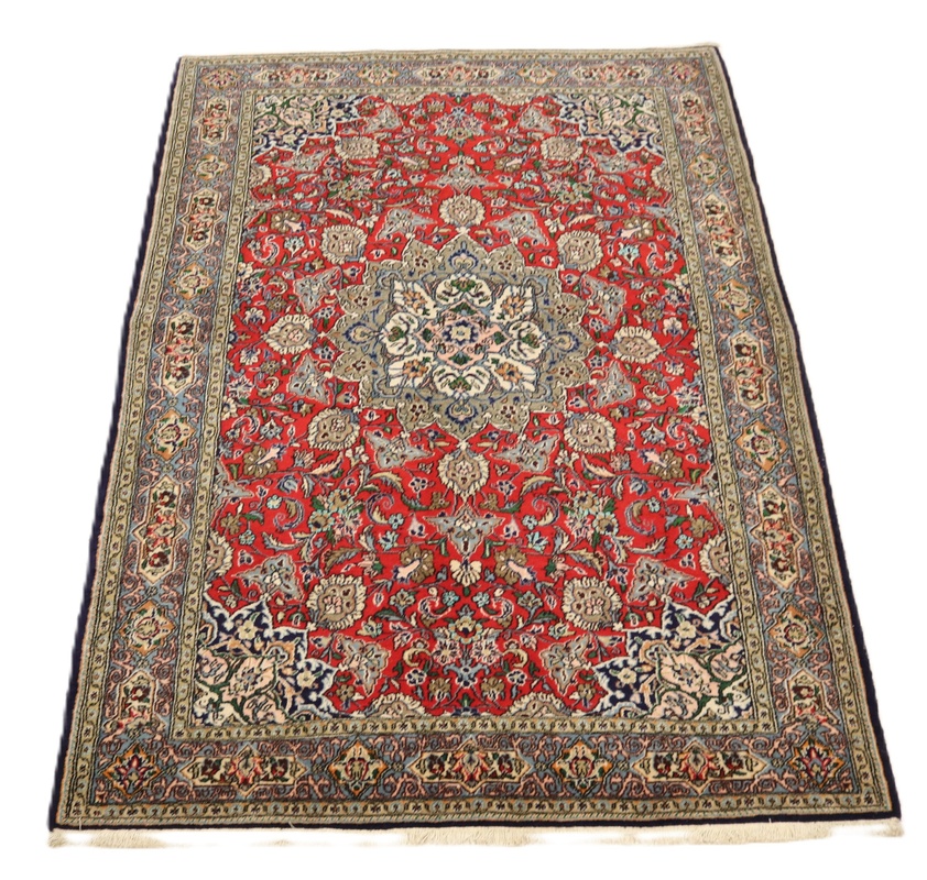 perserteppich-220-x-144-cm-wolle-handgeknupft-rot-orange Handgeknüpfter Ghom Perserteppich, 220 × 144 cm, Wolle