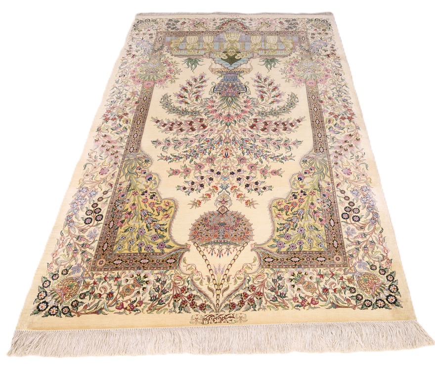 Ghom Perserteppich aus Iran, 157 × 101 cm