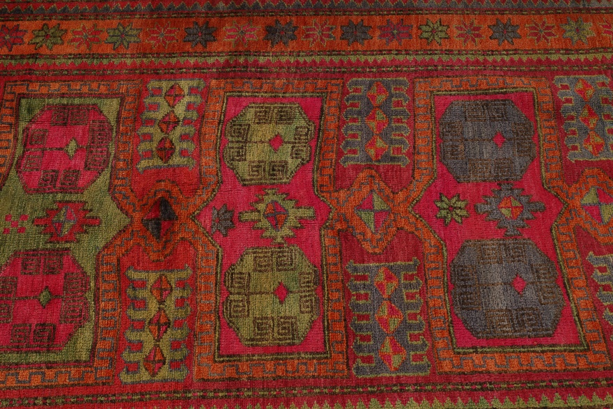Handgeknüpfter Perserteppich, 306 × 124 cm, Wolle