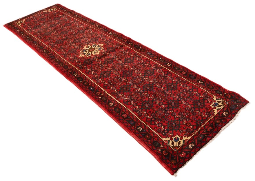 Handgeknüpfter Hamadan Perserteppich 287 × 87 cm