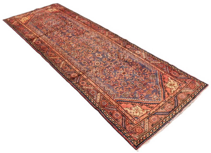 Handgeknüpfter Hamadan Perserteppich 325 × 113 cm