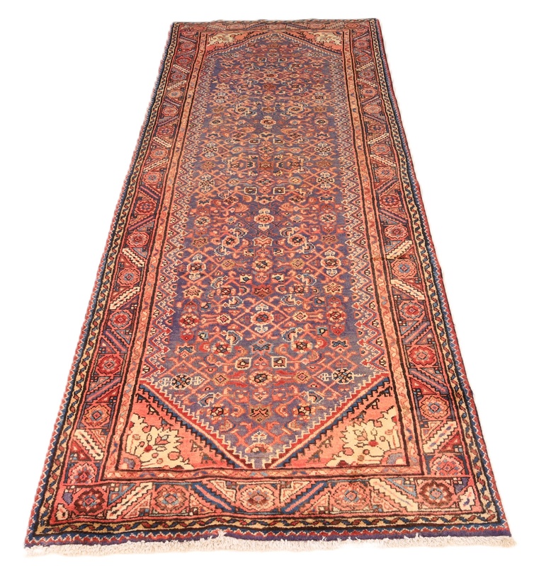 Handgeknüpfter Hamadan Perserteppich 325 × 113 cm