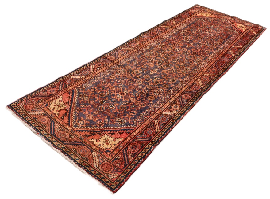 Handgeknüpfter Hamadan Perserteppich 325 × 113 cm