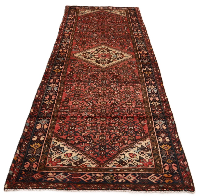 Hamadan Perserteppich 320 × 111 cm aus Wolle, handgeknüpft