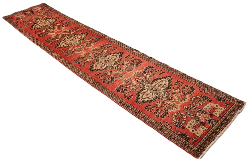 Hamadan Perserteppich 419 × 85 cm aus Wolle, handgeknüpft