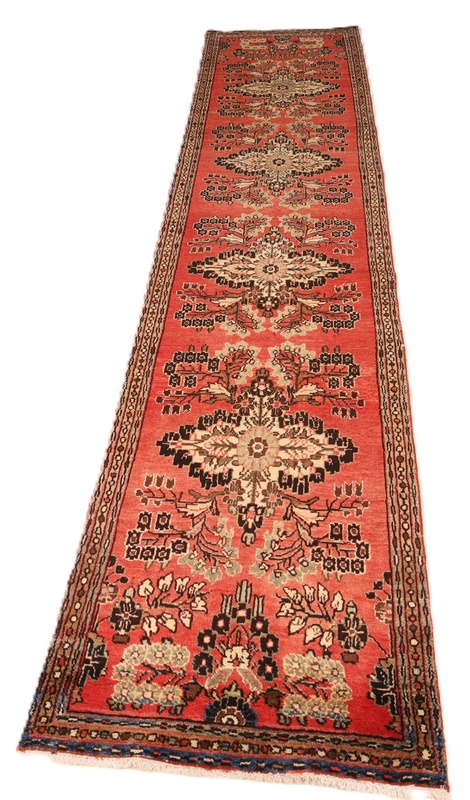 Hamadan Perserteppich 419 × 85 cm aus Wolle, handgeknüpft