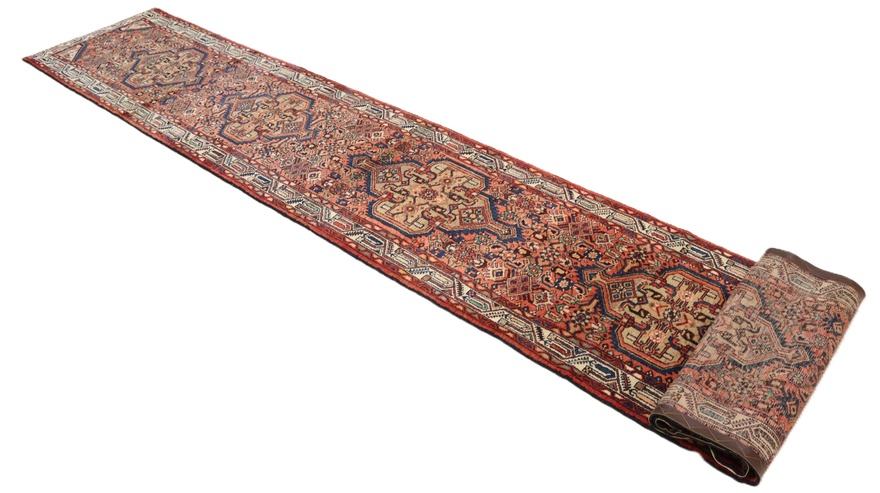 Hamadan Perserteppich 520 × 83 cm aus Wolle, handgeknüpft