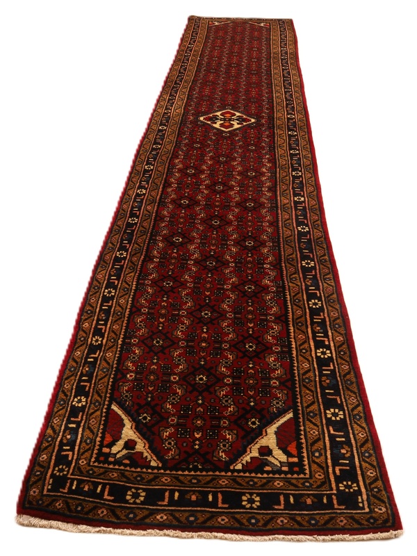 Handgeknüpfter Hamadan Perserteppich, 530 × 90 cm, Wolle