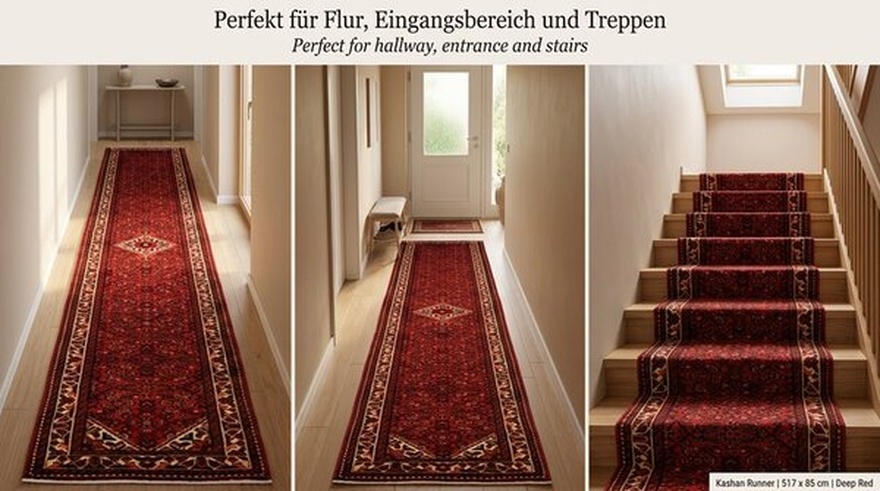 Handgeknüpfter Perserteppich 517 × 85 cm