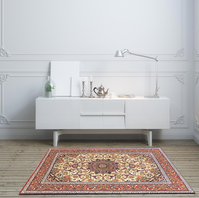 Handgeknüpfter Isfahan Perserteppich, 170 × 109 cm, Wolle & Seide