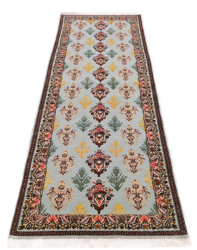 perserteppich-isfahan-224-x-78-cm-wolle-seide-handgeknupft-laufer-1 Handgeknüpfter Isfahan Perserteppich, 224 × 78 cm, Wolle & Seide