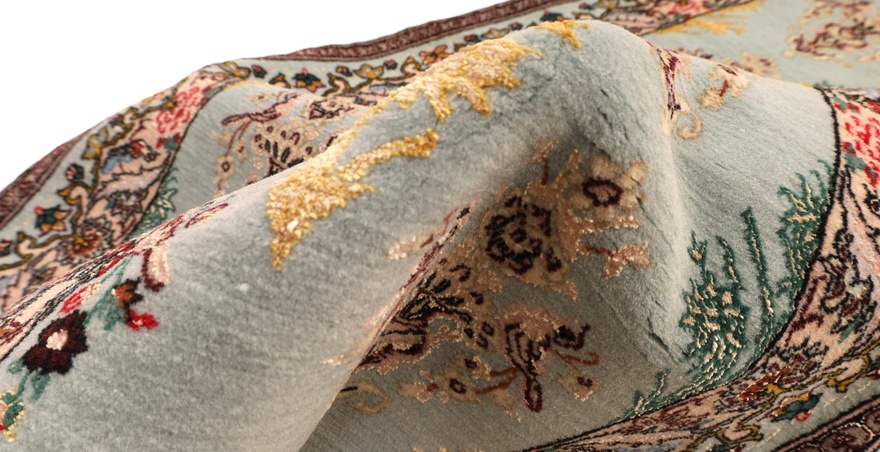 perserteppich-isfahan-224-x-78-cm-wolle-seide-handgeknupft-laufer-2 Handgeknüpfter Isfahan Perserteppich, 224 × 78 cm, Wolle & Seide