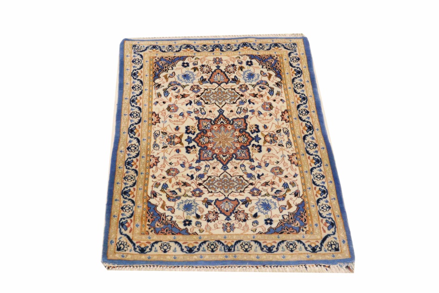 Isfahan Perserteppich aus Iran, 97 × 63 cm