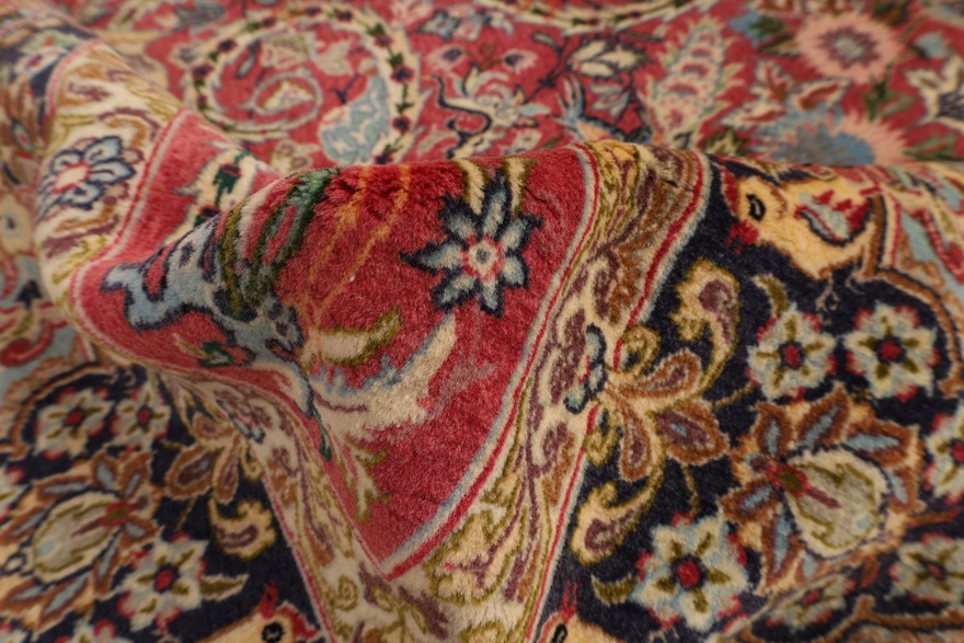 Handgeknüpfter Isfahan Perserteppich, 175 × 102 cm, Wolle & Seide