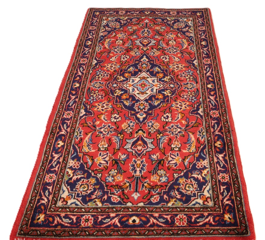 Kashan Perserteppich 148 × 79 cm aus Wolle, handgeknüpft