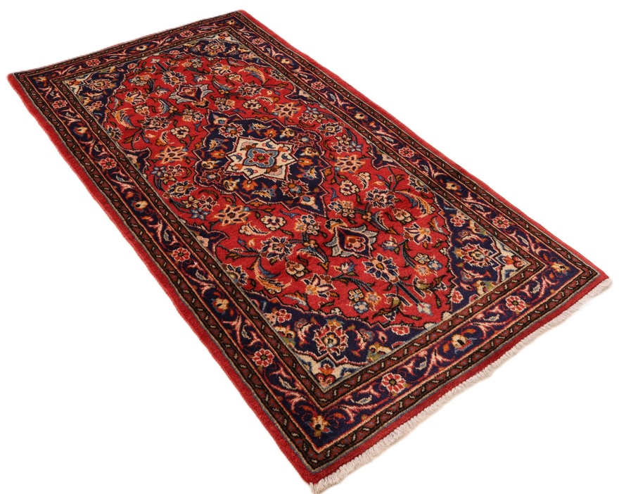Kashan Perserteppich 148 × 79 cm aus Wolle, handgeknüpft