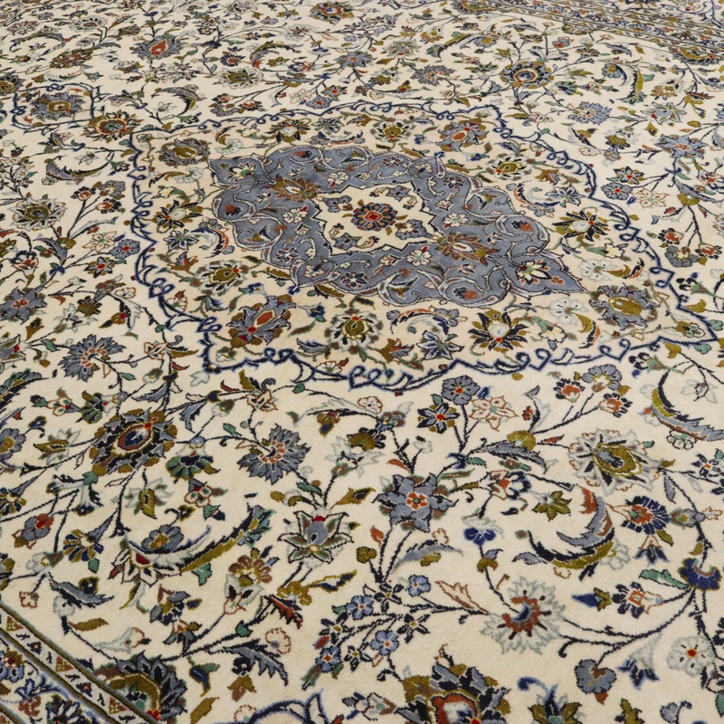 Handgeknüpfter Kashan Perserteppich, 436 × 295 cm, Wolle