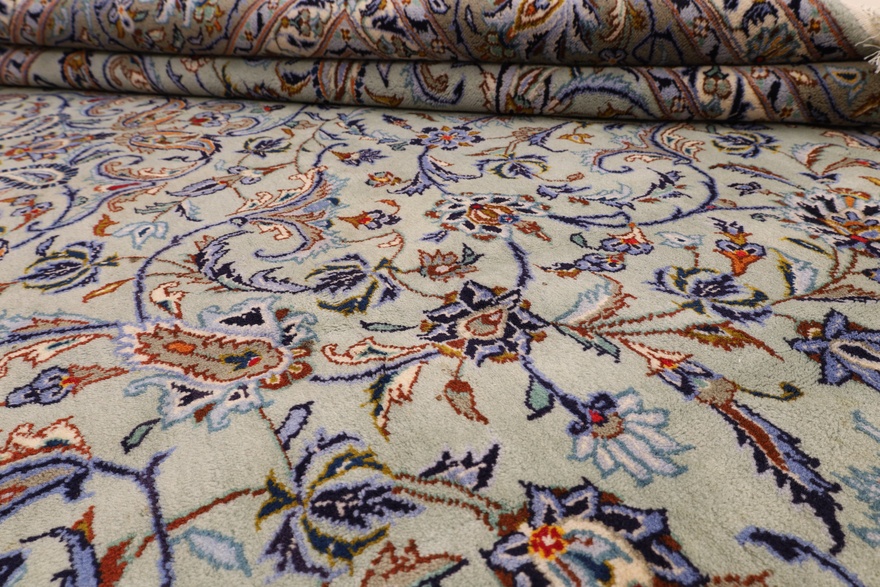 Kashan Perserteppich 420 × 298 cm aus Wolle, handgeknüpft