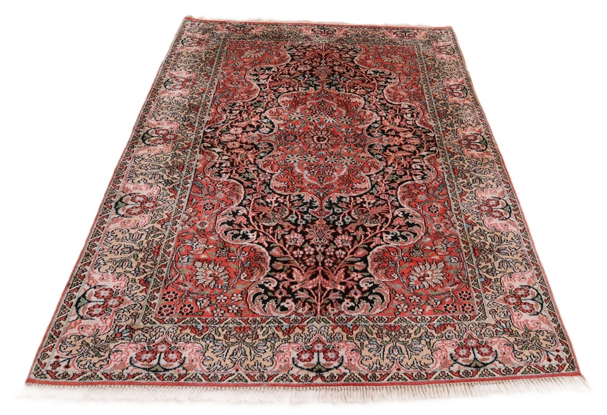 Handgeknüpfter Kashmir Orientteppich, 213 × 150 cm, Wolle