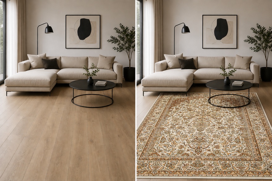 Handgeknüpfter Kashmir Orientteppich, 190 × 128 cm, Seide