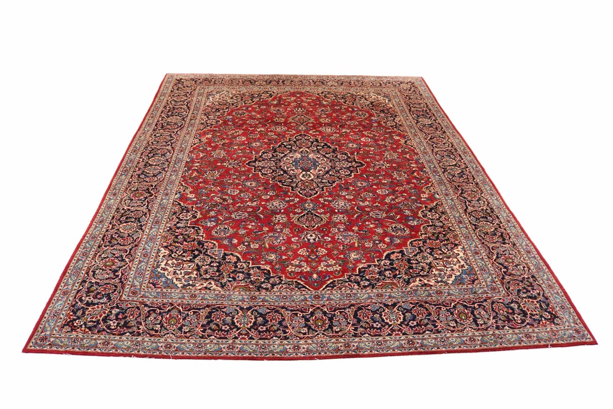 Kashan Perserteppich 380 × 284 cm aus Wolle, handgeknüpft