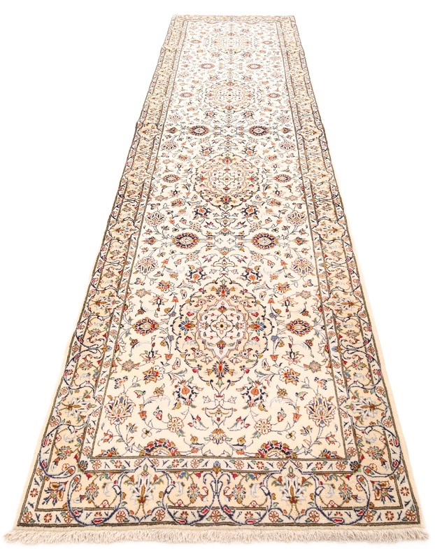 Handgeknüpfter Kashan Perserteppich 400 × 100 cm